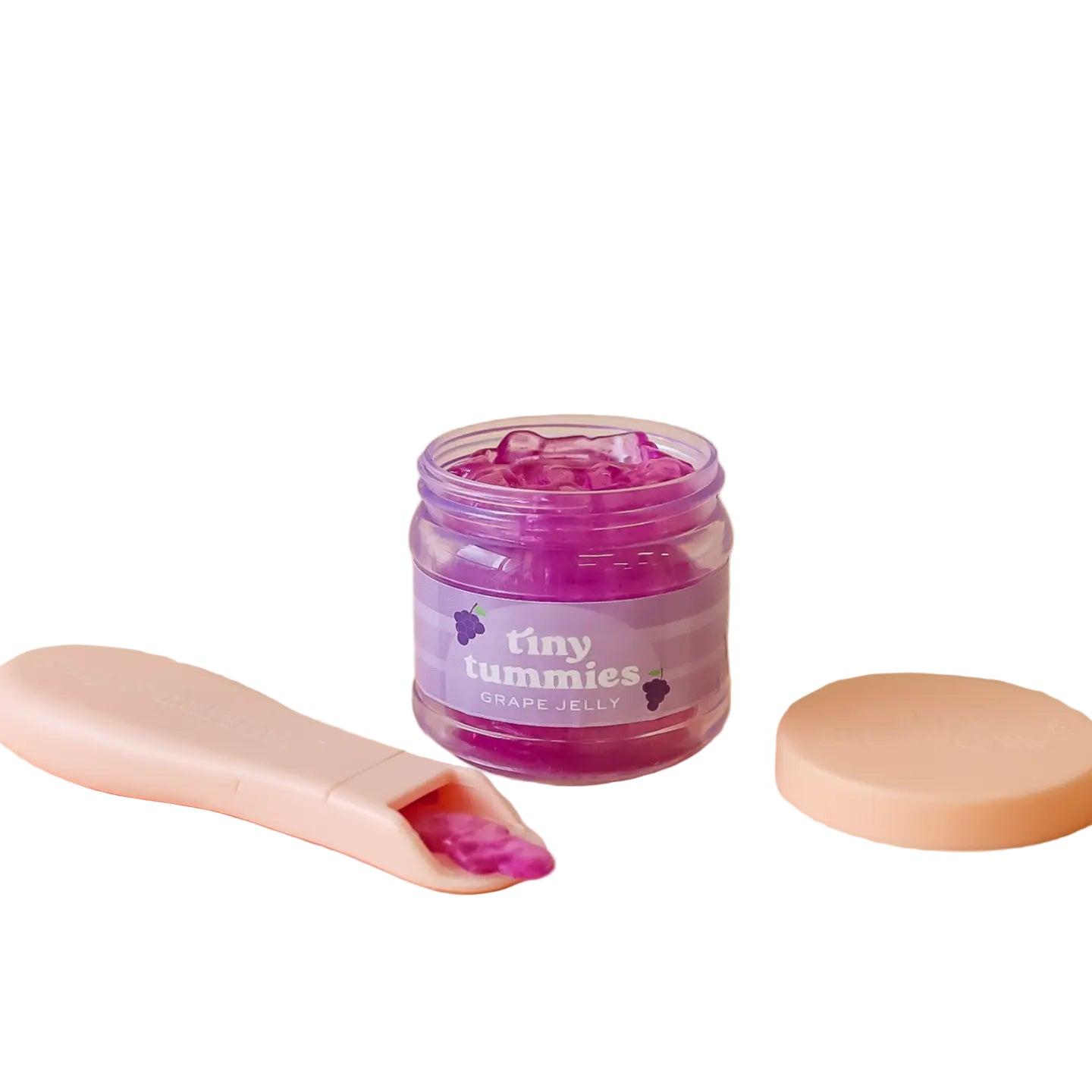 Tiny Tummies | Grape Jelly Food Jar + Spoon Set