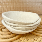 White felt play plates set of four by Playtisserie