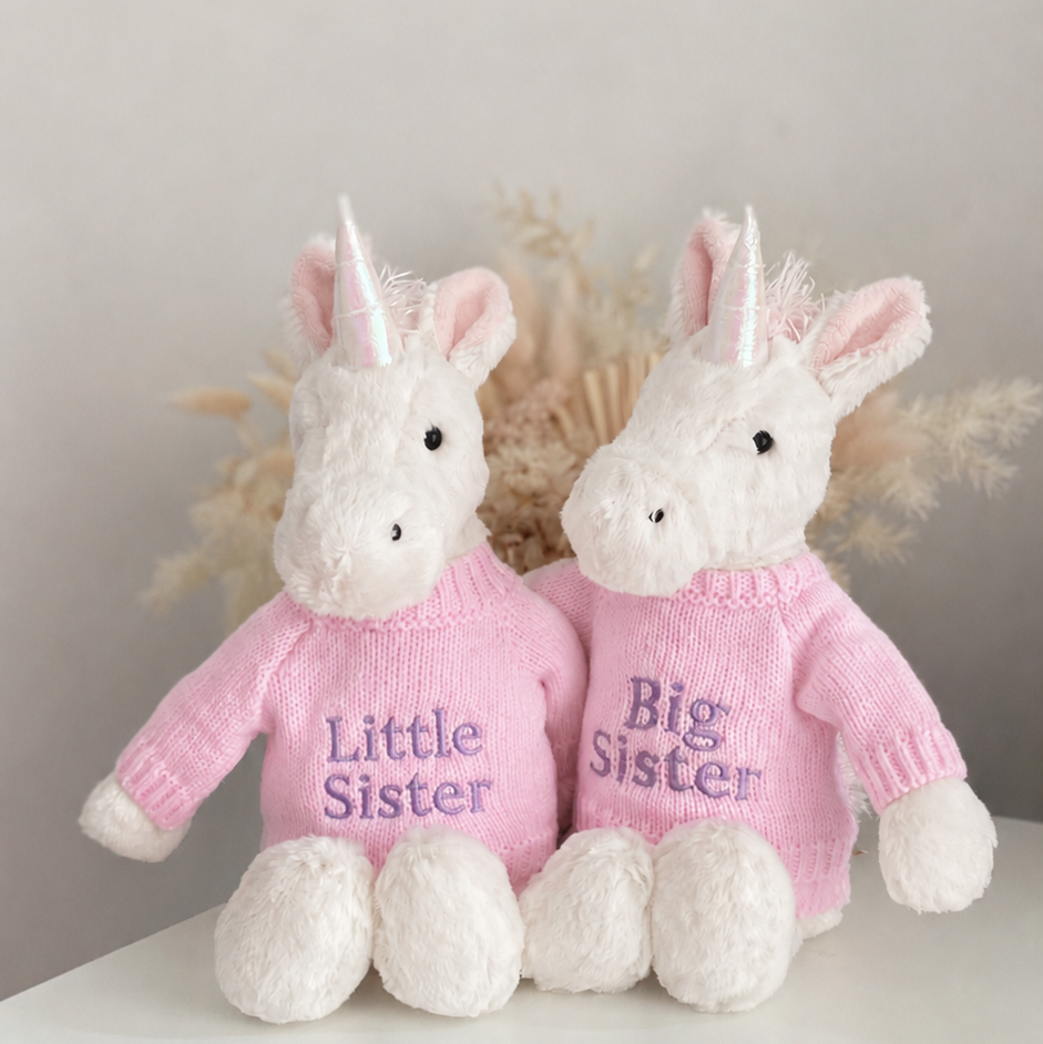 Personalised Medium Plush Baby Pink Jumper - Ellsworth