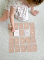 Educational memory matching card game with Australian animals and affirmations