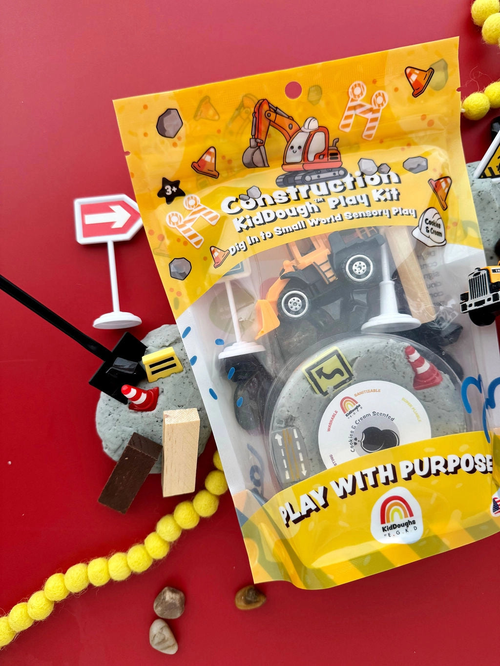 Construction Sensory Playdough Kit - Earth Grown KidDoughs