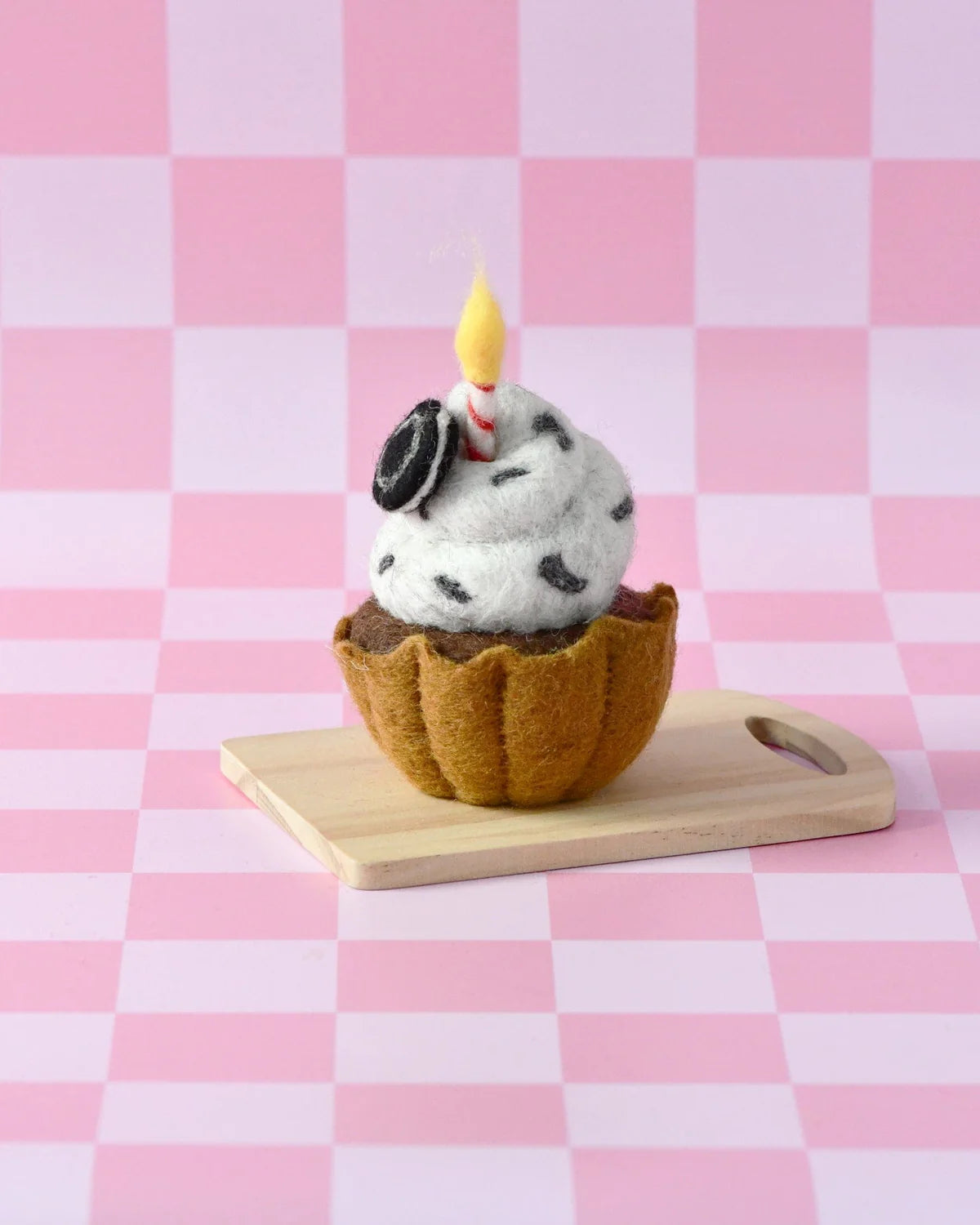 Giant Cookies & Cream Cupcake + Candle Felt Food - Tara Treasures