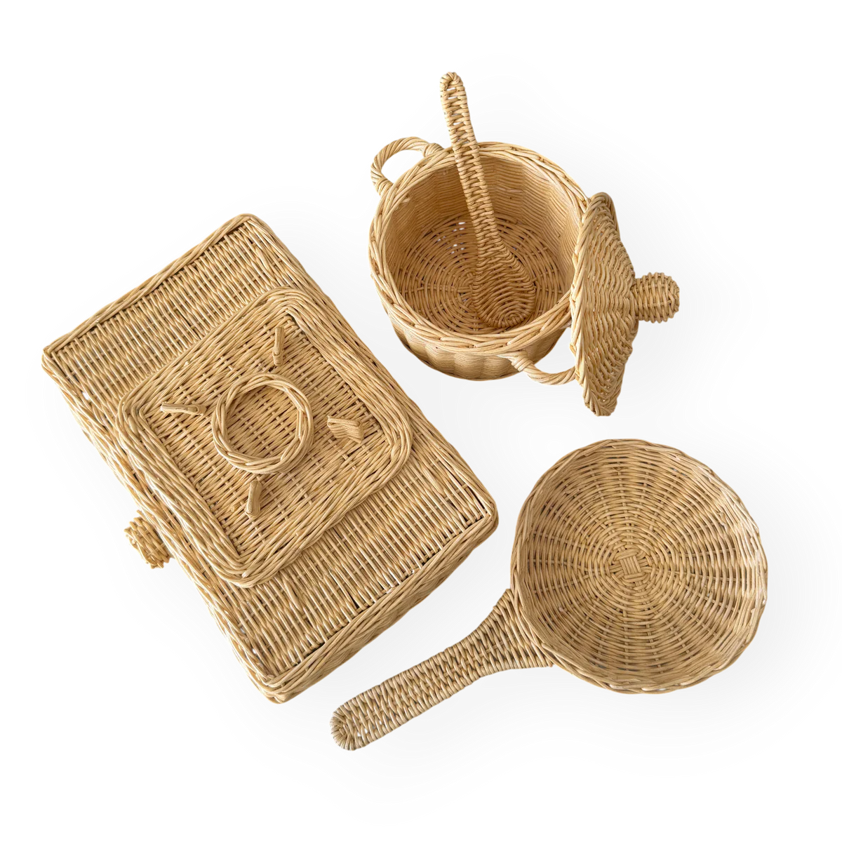Rattan Stove Top Play Set - Playtisserie