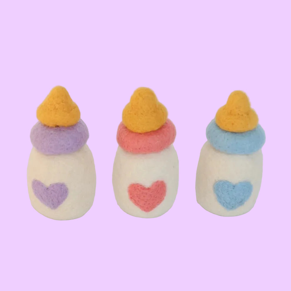 Blue Felt Dolly Bottle - SALLI Collective