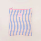 Quilted eReader Sleeve | Blue Wavy Stripes