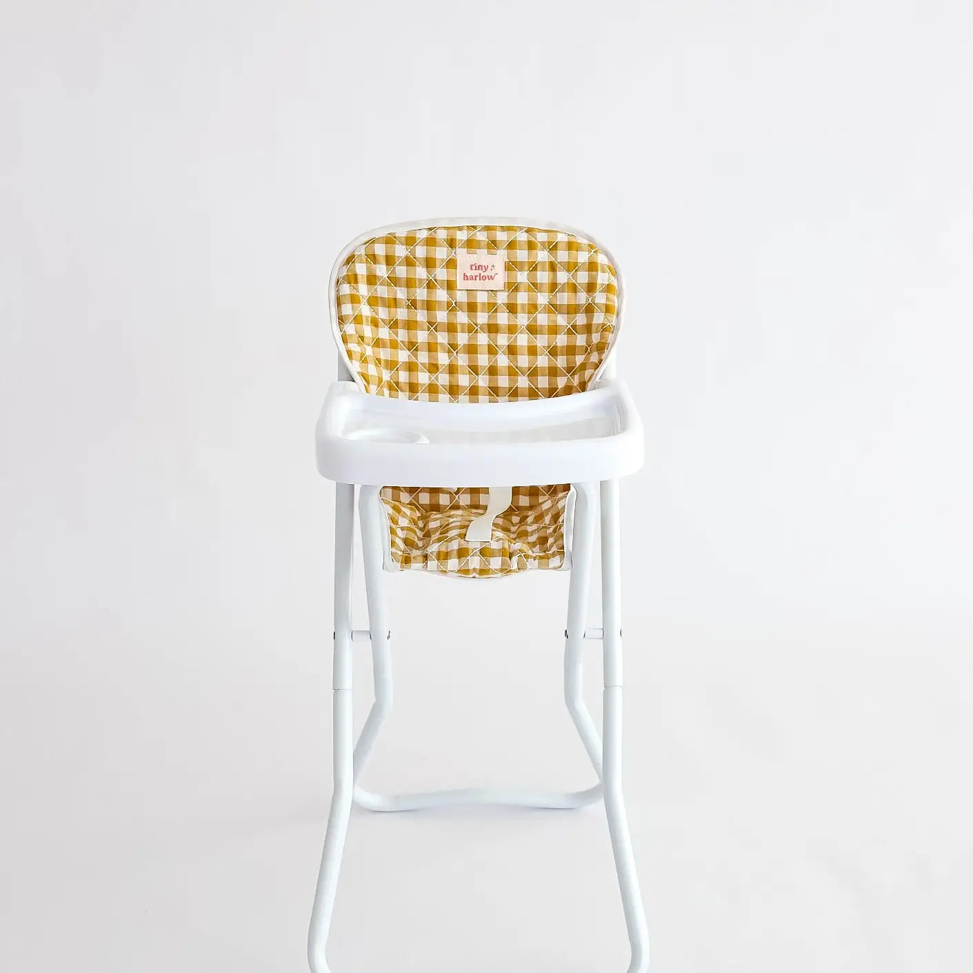 Doll Highchair | Mustard Gingham