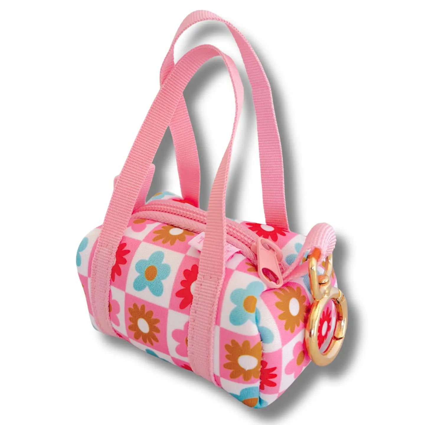 Bag Charm - Mini Purse | Checkered Floral