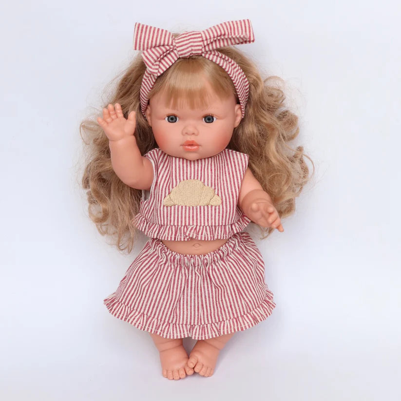 Croissant Stripe Dolls Outfit Set - SALLI Collective