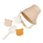 Children’s silicone beach toy set with bucket shovel and sand moulds by Swim Essentials