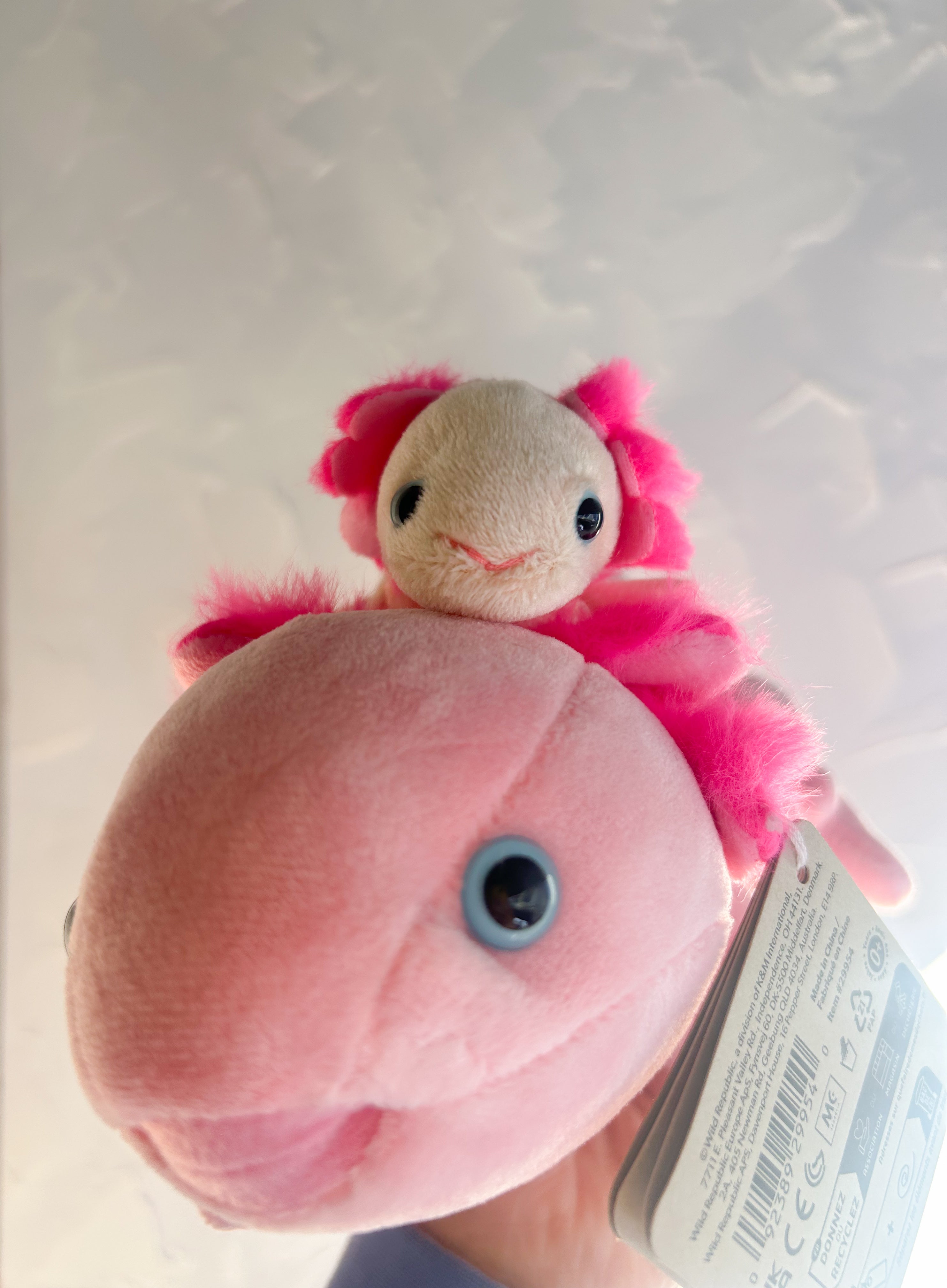 Axolotl Mum & Baby Detachable Plush Duo - Wild Republic