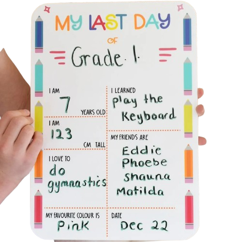 First & Last Day Reversible Board | Pencils