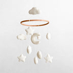 Moon & Stars Felt Baby Cot Mobile - Ganapati