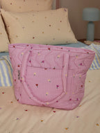 Peony Forget Me Not Quilted Baby Bag - Mosey Me