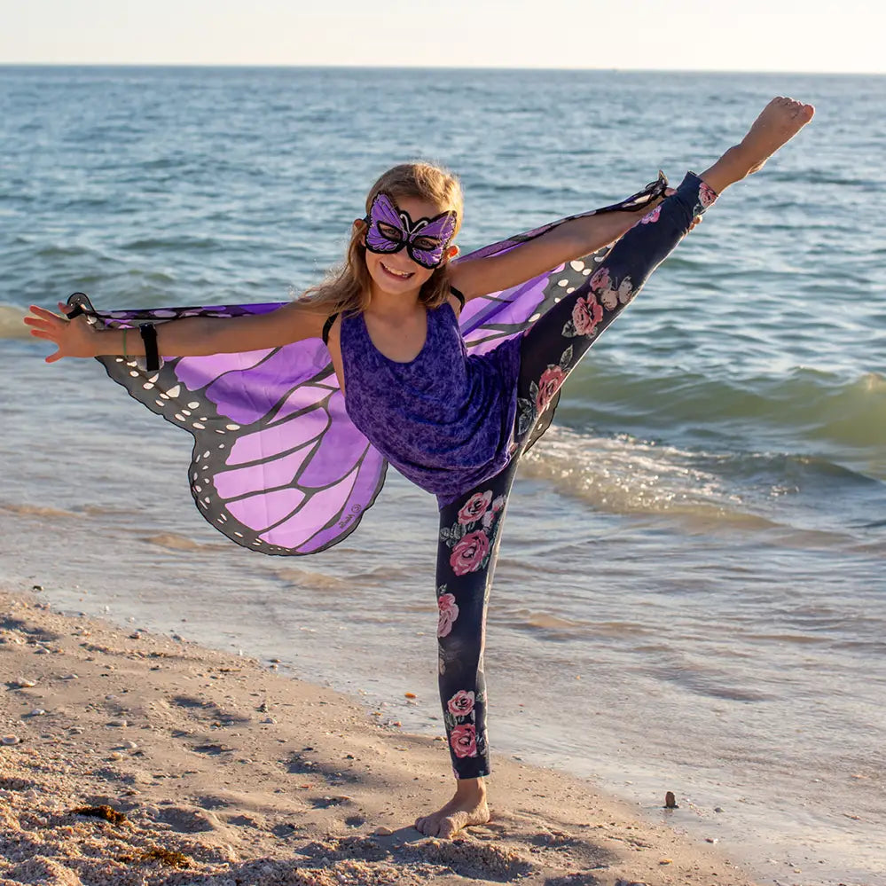 butterfly dress up costume wings and mask set
