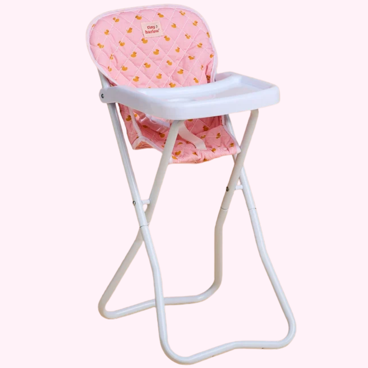 Pink Ducky Baby Doll Highchair - Tiny Harlow