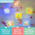 Jellystone Designs zoo animal water activated light up sensory cubes
