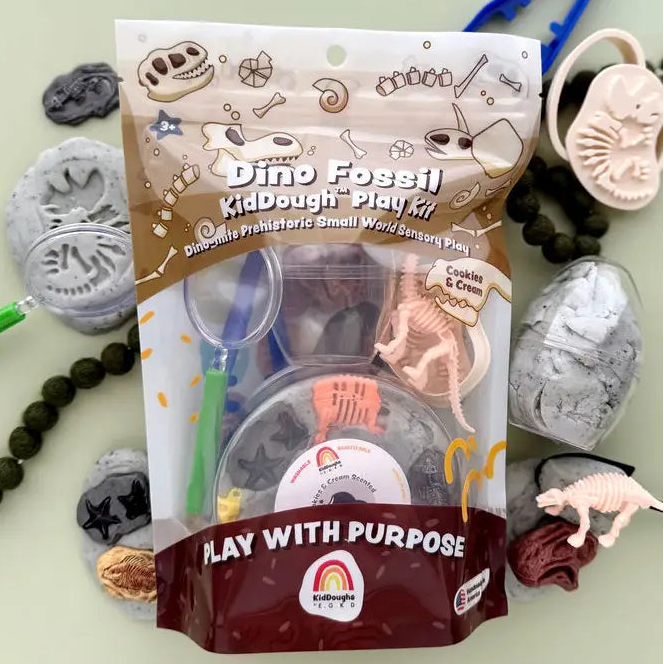Dinosaur Fossil Dig Playdough Kit - Earth Grown KidDoughs