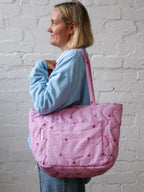 Peony Forget Me Not Quilted Baby Bag - Mosey Me