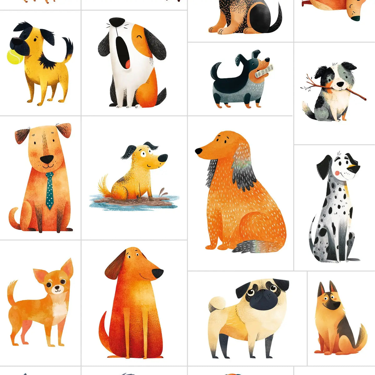 Dogs Temporary Tattoos - Sassi