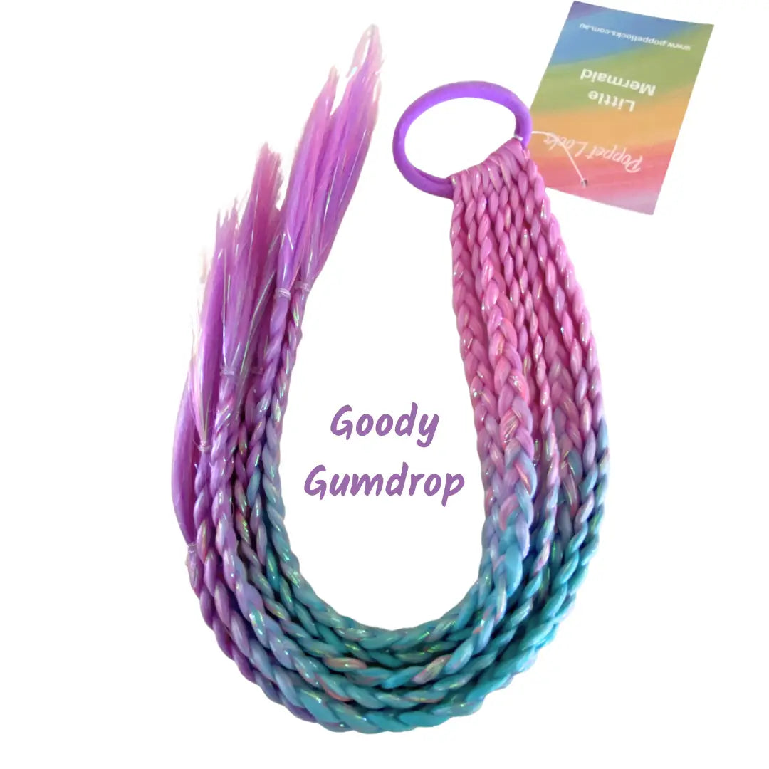 Little Plaited Ponytail Extension | Goody Gumdrop | 16"