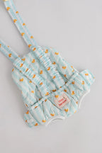 baby dolls carrier made by tiny harlow - empty to show product for pretend play, the print is blue ducky