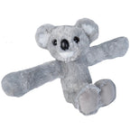 Grey koala stuffed toy with hugging wrap arms
