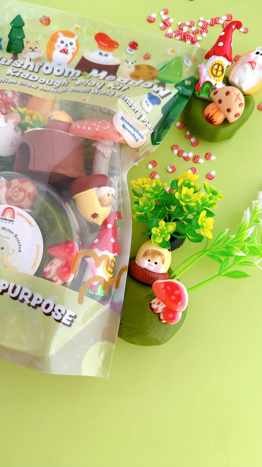 Mushroom Meadow Sensory Playdough Kit - Earth Grown KidDoughs