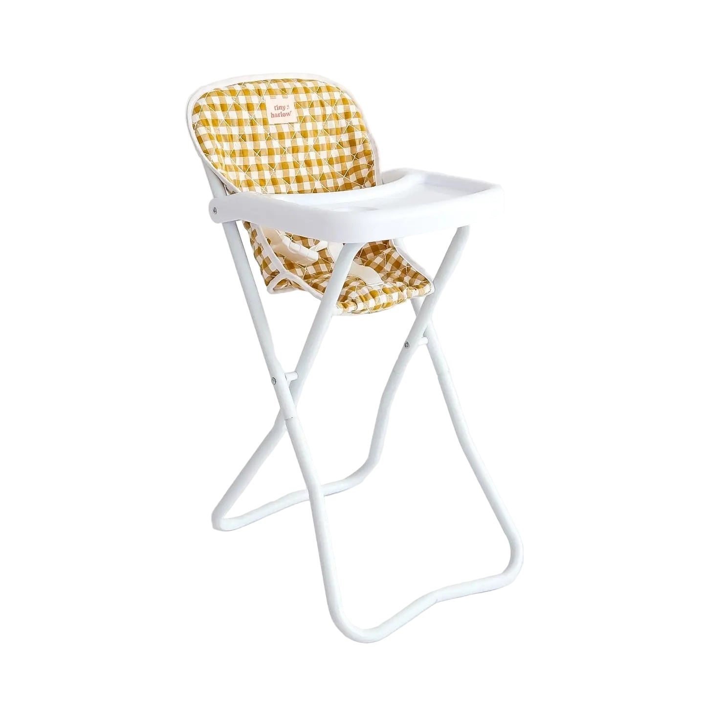 Doll Highchair | Mustard Gingham