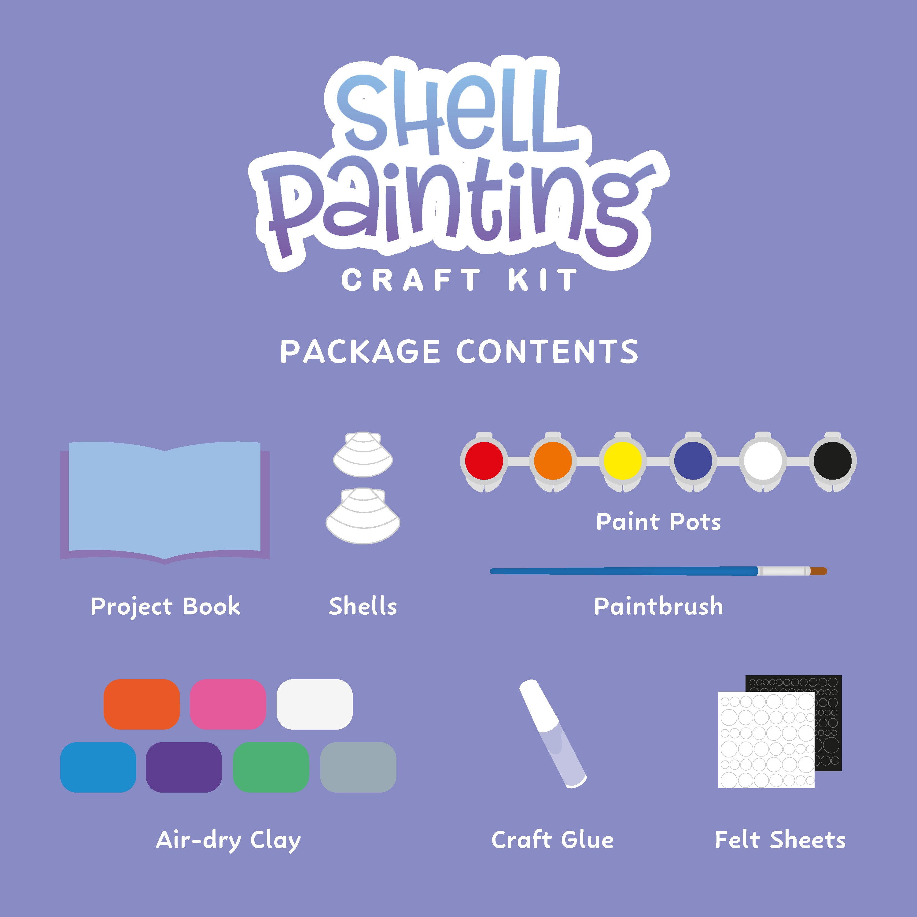 Shell Paint & Clay Craft Kit - Hinkler