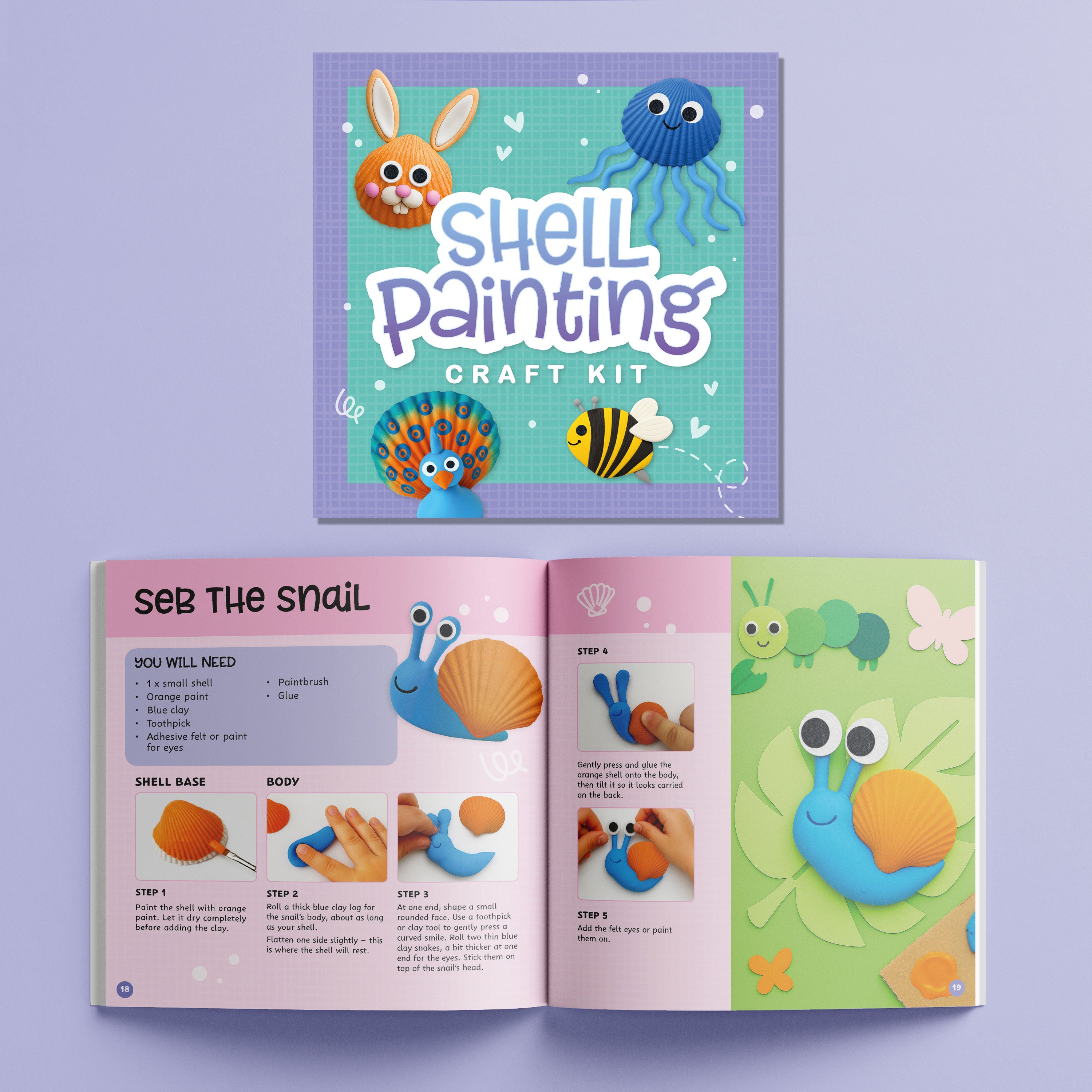 Shell Paint & Clay Craft Kit - Hinkler