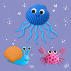 Shell Paint & Clay Craft Kit - Hinkler