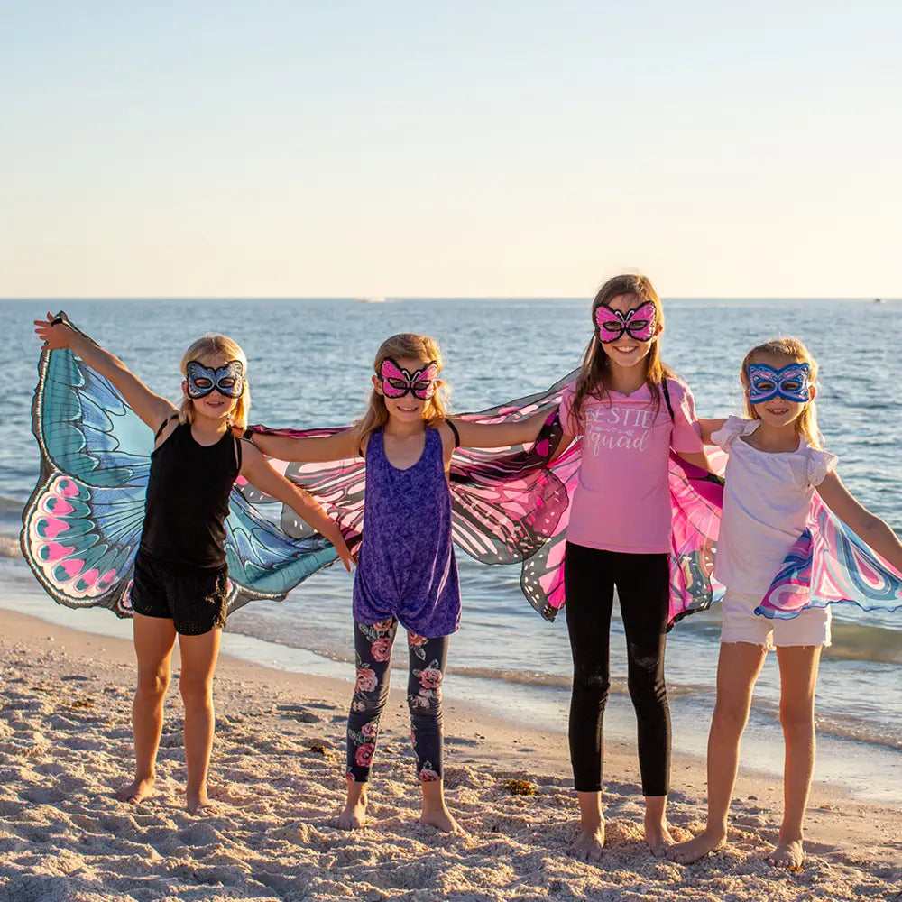 Karner Blue Butterfly Wings & Mask Set - Dreamy Dress Ups