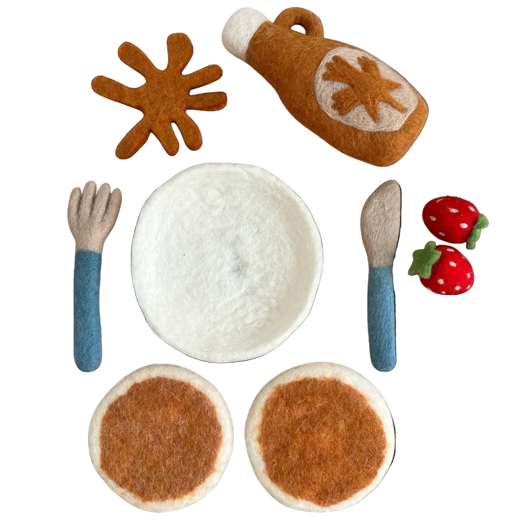 Pancakes Full Felt Food Set - Playtisserie