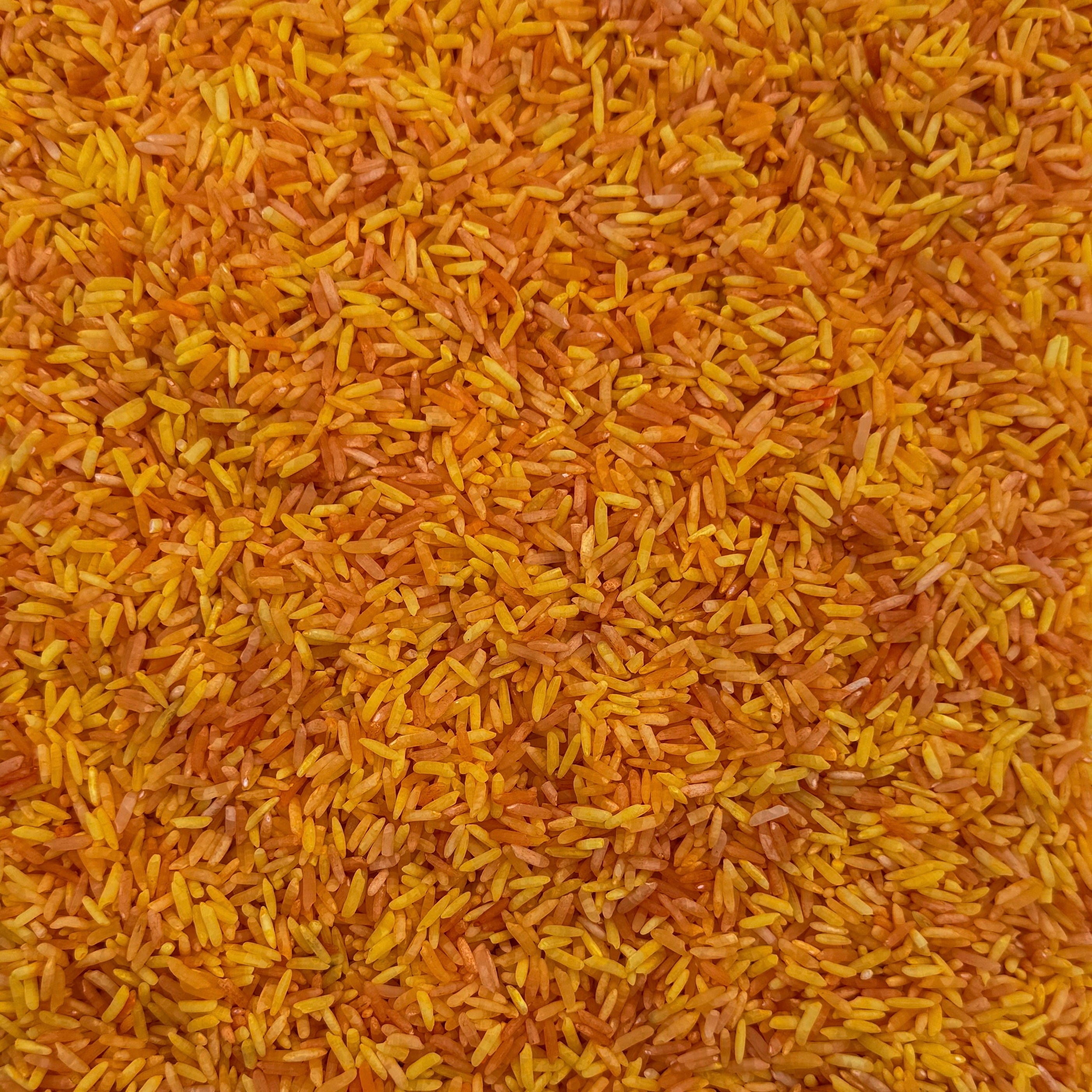 Pumpkin Patch Orange Rice Sensory Base - Honey Hollow