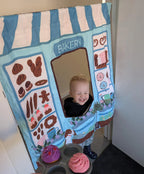 The Cozy Cube café and bakery pretend play panel for kids
