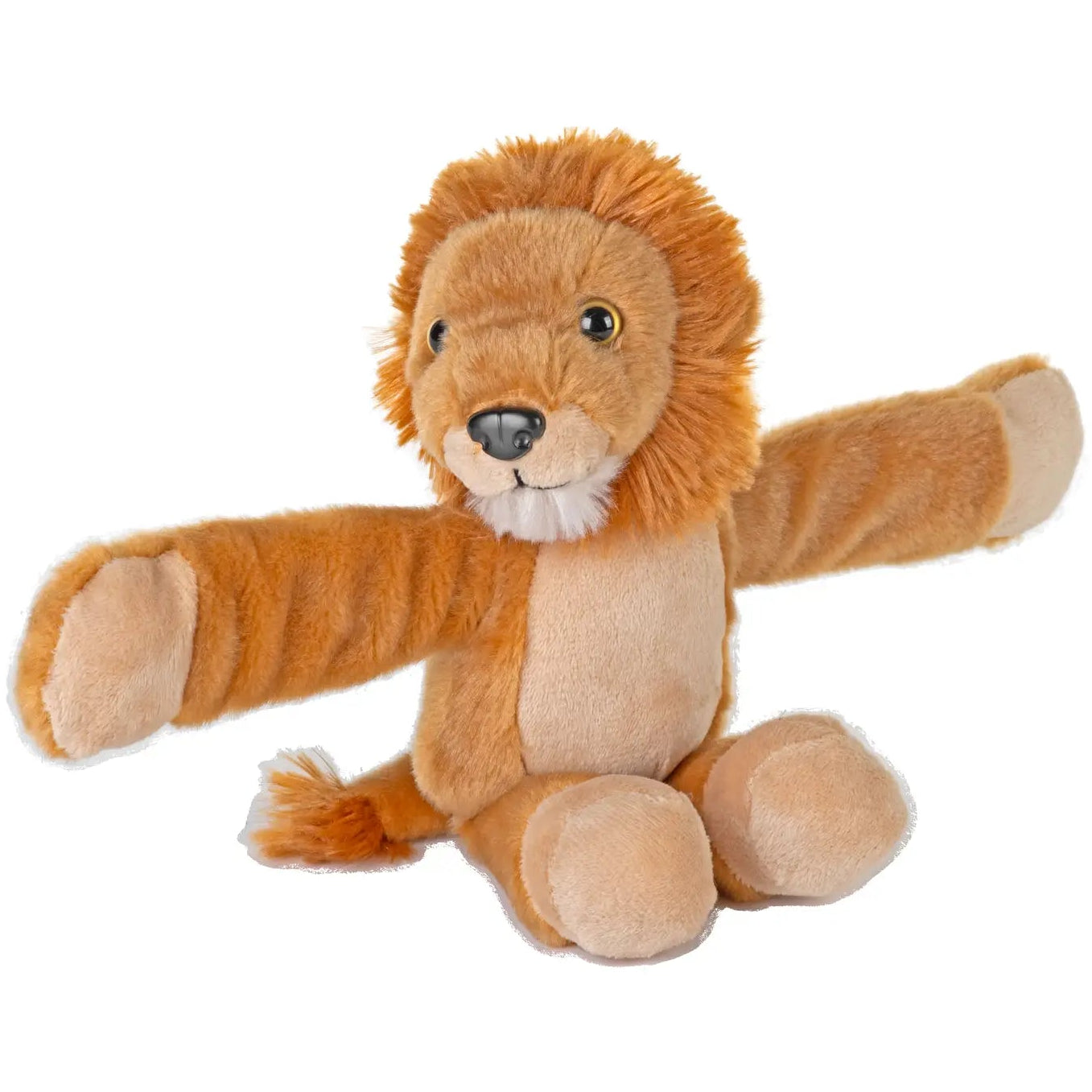 Lion Huggers plush toy snap band by Wild Republic
