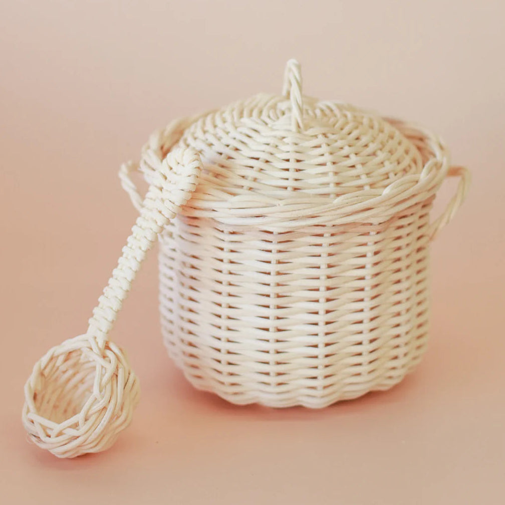 Rattan Pot & Ladle Set - Playtisserie