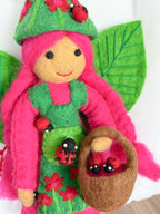 Ladybug Forest Fairy Doll - Himalayan Felt Co