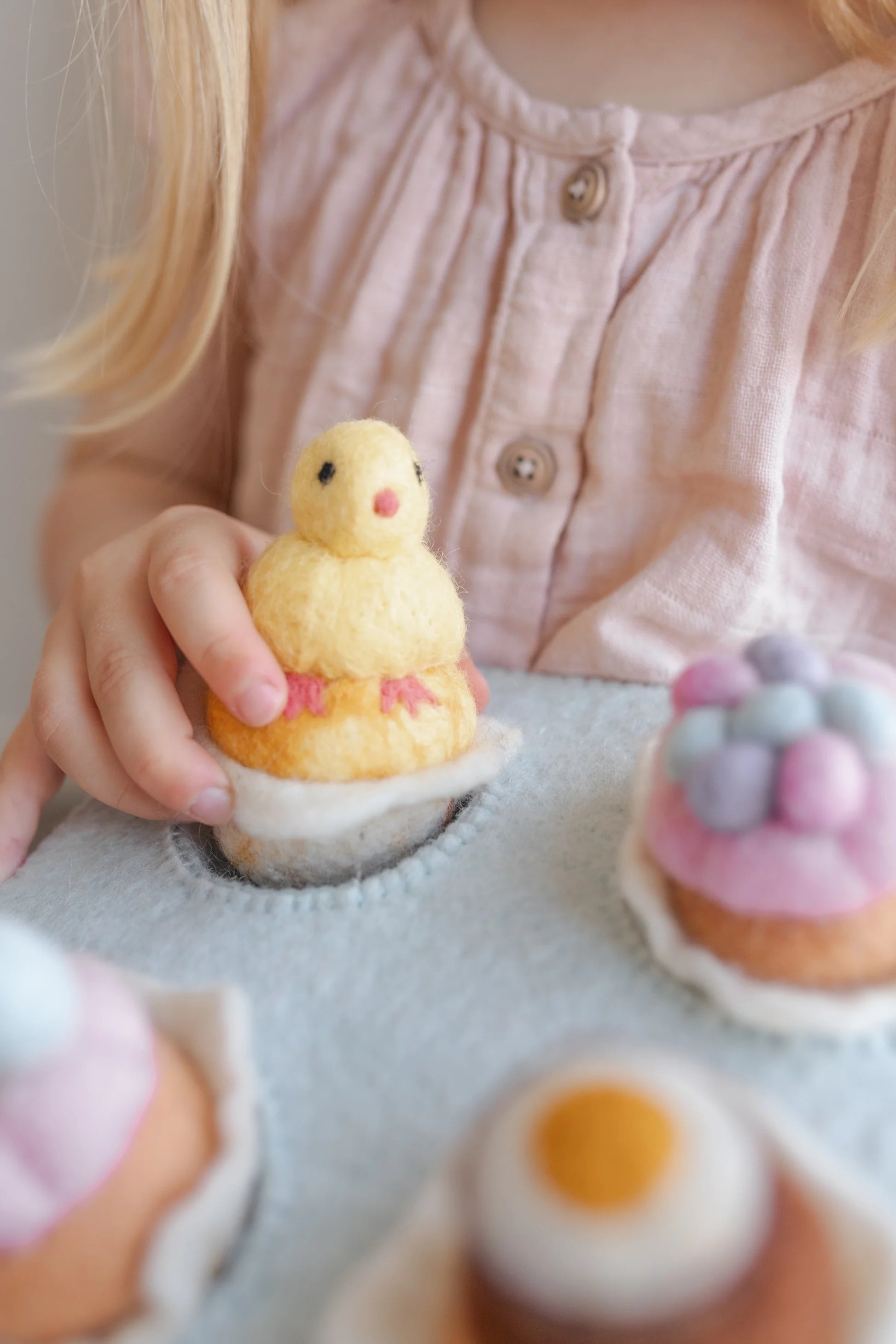 Cream Egg Easter Felt Muffin - Juni Moon