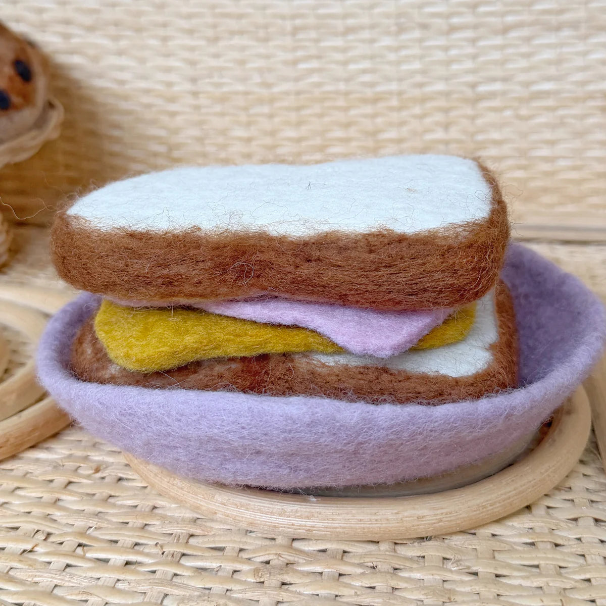 Peanut Butter & Jelly Sandwich Felt Food Set - Playtisserie