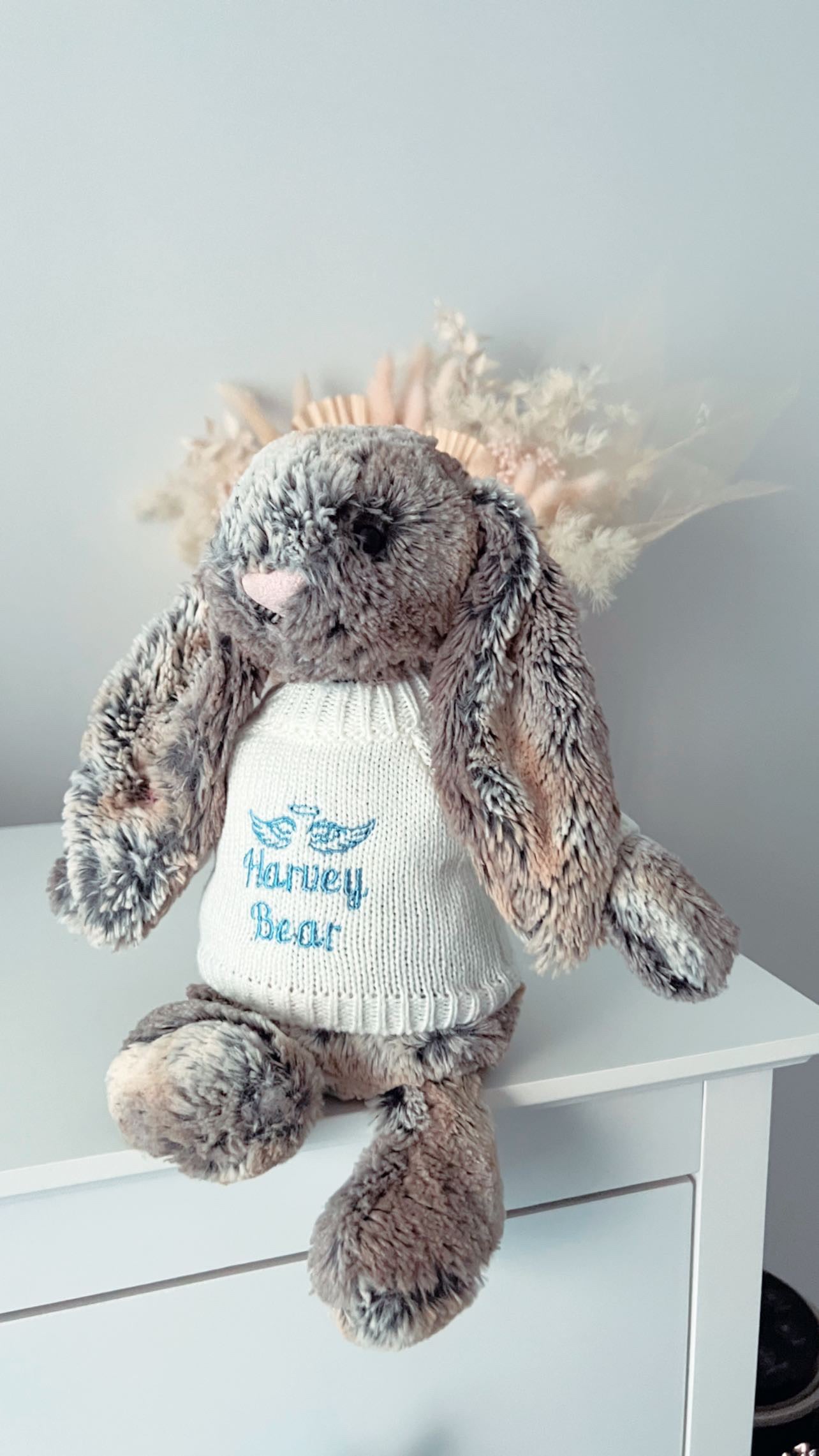 Personalised Medium Plush White Jumper