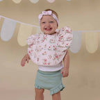Alice's Tea Party Frill Snuggle Bib - Snuggly Hunny