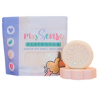 Image of dough by the brand playsense. Great for sensory play and being creative, also fine motor development. Dough is non toxic with all natural ingredients so safe for little hands. Colour and scent glitter white coconut