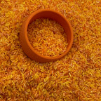Pumpkin Patch Orange Rice Sensory Base - Honey Hollow
