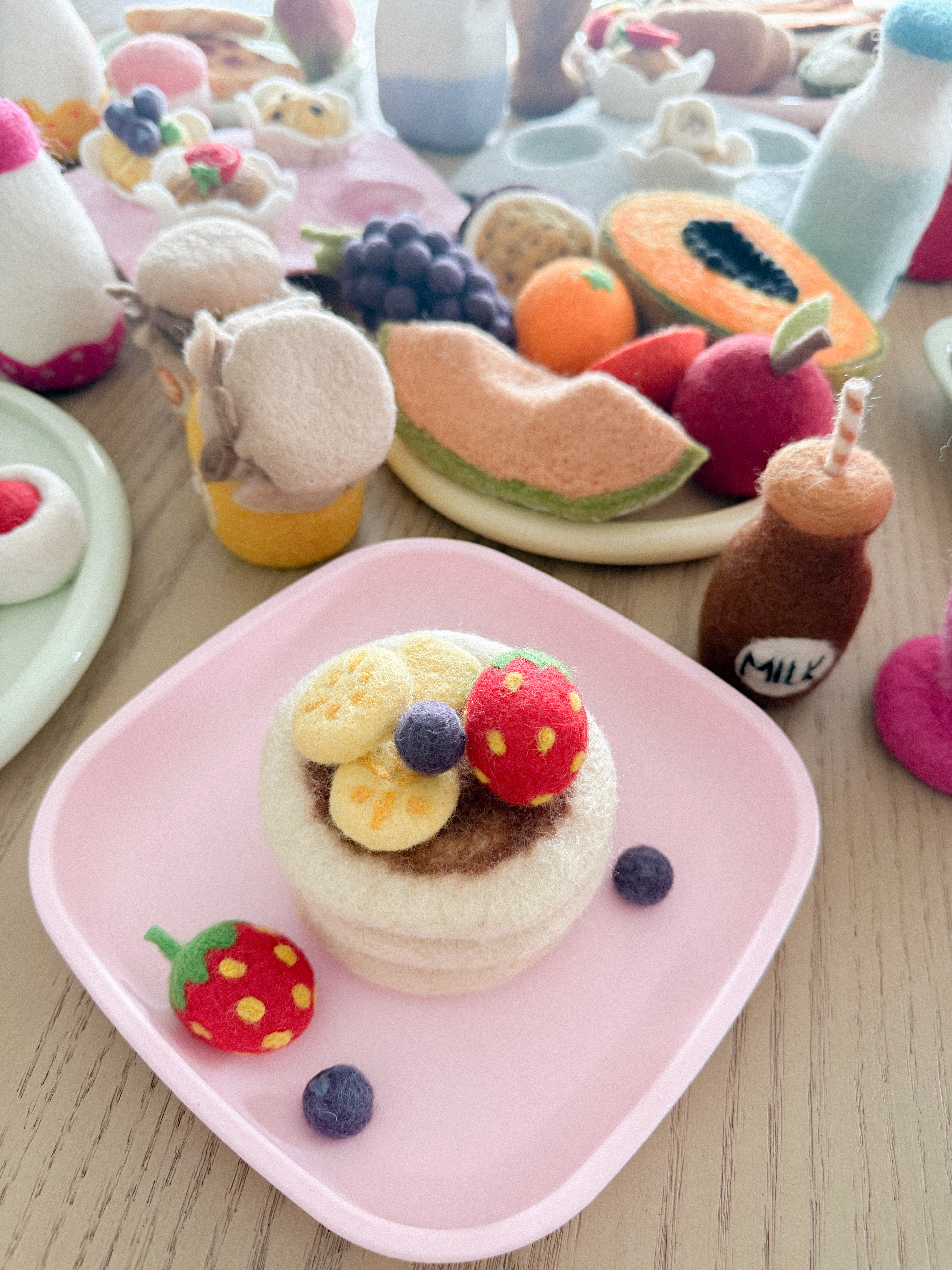 Blueberries (Set of 3) Felt Food - Tara Treasures