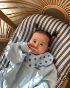 Blueberry Mocha Organic Muslin Fitted Sheet - Aegi Bloom