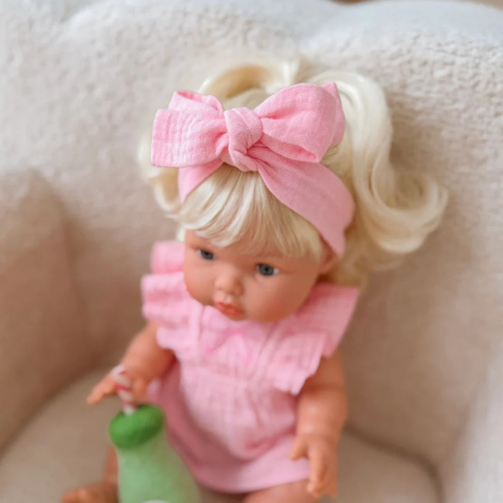 Doll Petal Pink Bow Dress Set - SALLI Collective