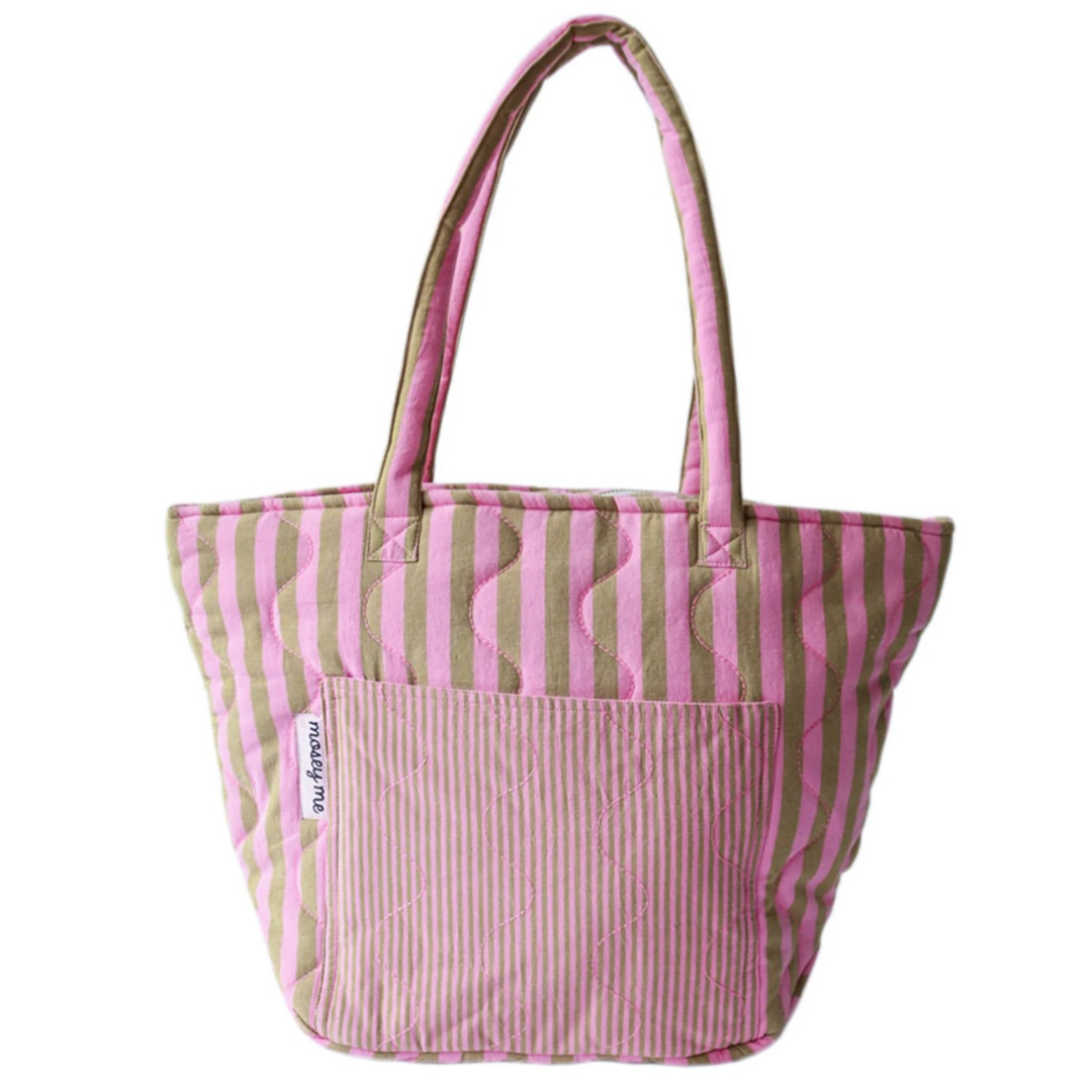 Lilac Sprout Quilted Tote Bag - Mosey Me