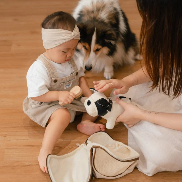 Pet Puppy & Carrier Set - Little Lamb Kind