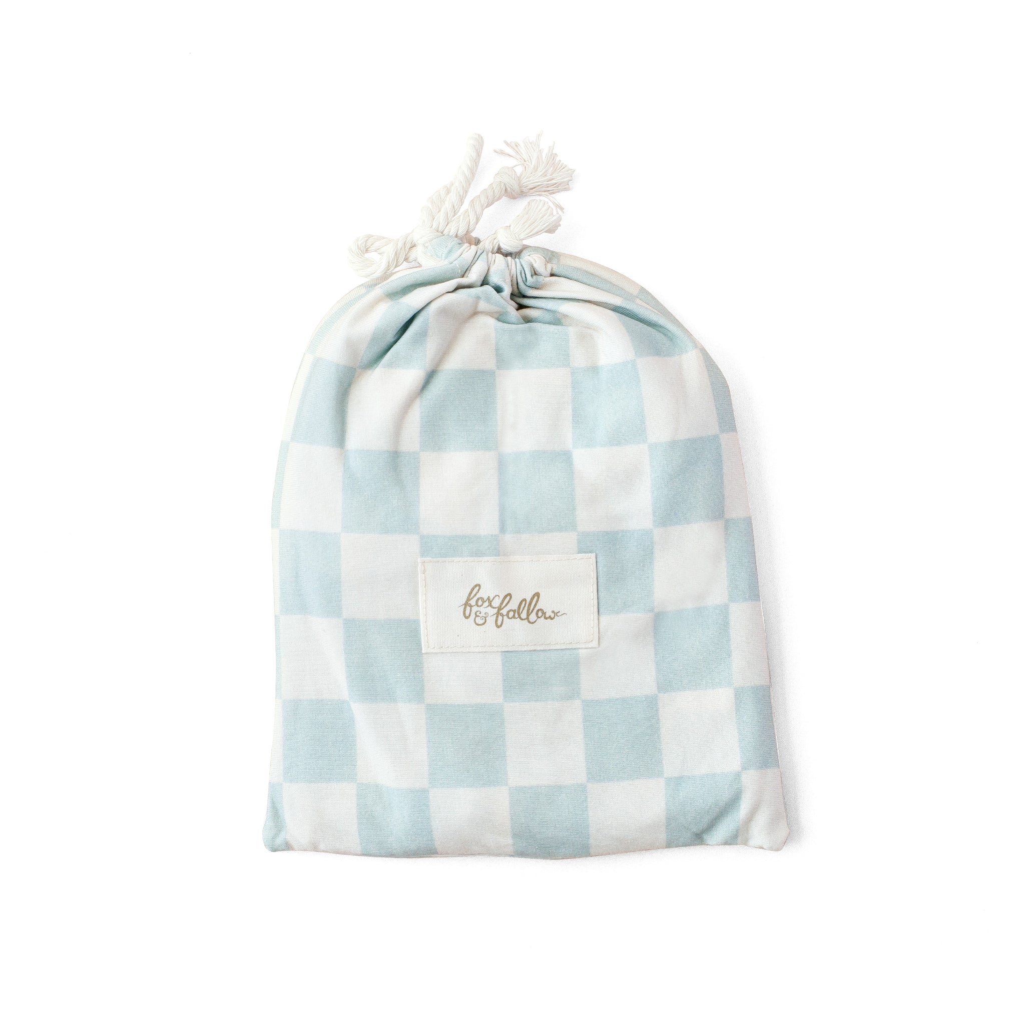 Organic Fitted Bassinet Sheet/Change Pad Cover | Sage Check